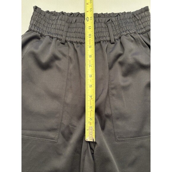 ABERCROMBIE & FITCH Womens Black Pants Size Small Taper Leg Elastic Waist Shiny - Picture 12 of 13